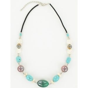 😀 3 for $20 New Turquoise & Howlite Bead Necklace